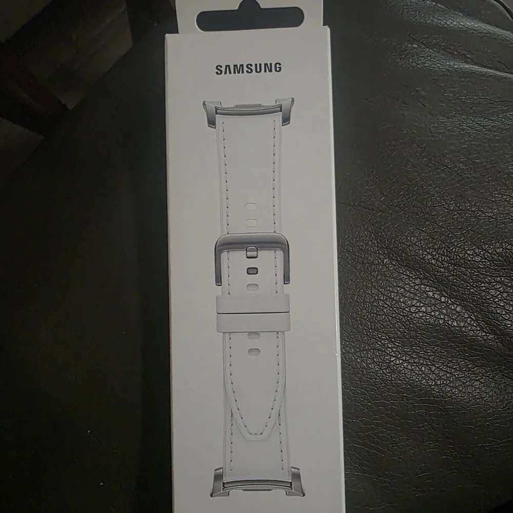 Samsung White Leather Watch Strap